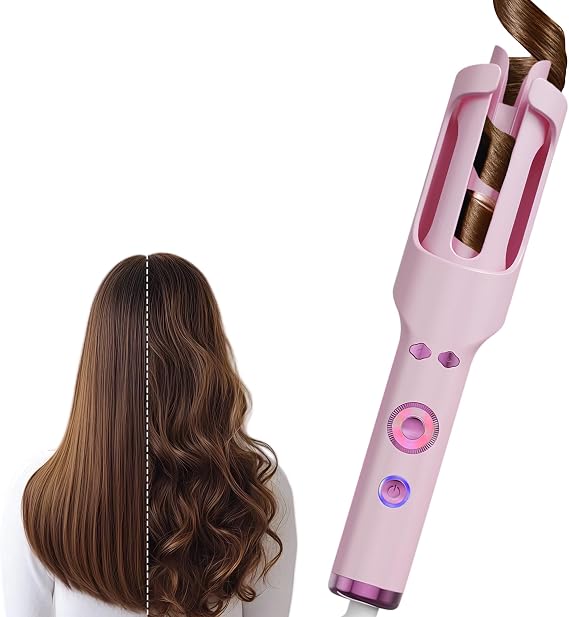 Hair Curler Automatic Rotating, Beach Waver Hair Curler for Long Hair, Even Heat conduction&Cool Air Mode Protect Hair from Damage,300M Ionic, T-Gloss Coating, Anti-Scald Tangle-Free Dual Voltage 30mm