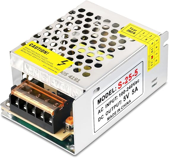 5V 5A Power Supply 25W AC to DC for 5050 3528 5V LED Strip Light