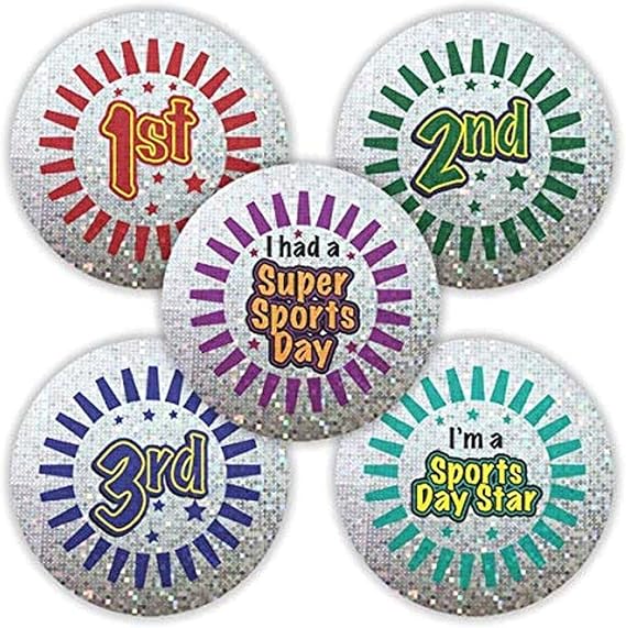 SuperStickers Sparkling 1st, 2nd, 3rd And Sports Day Star Variety Sticker Pack (250 stickers)