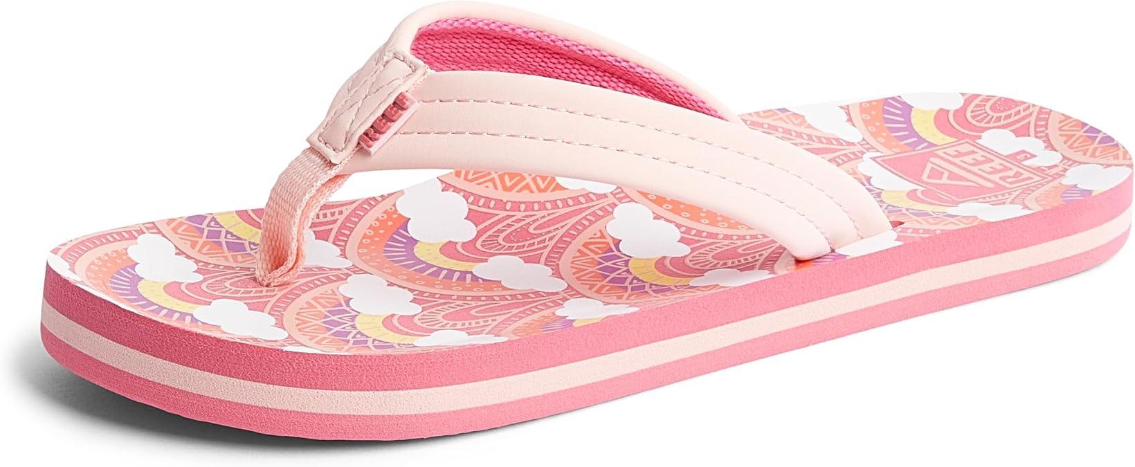 REEF Girls Kids Ahi Beach Flip Flop, Soft Cushion Footbed, Water Friendly