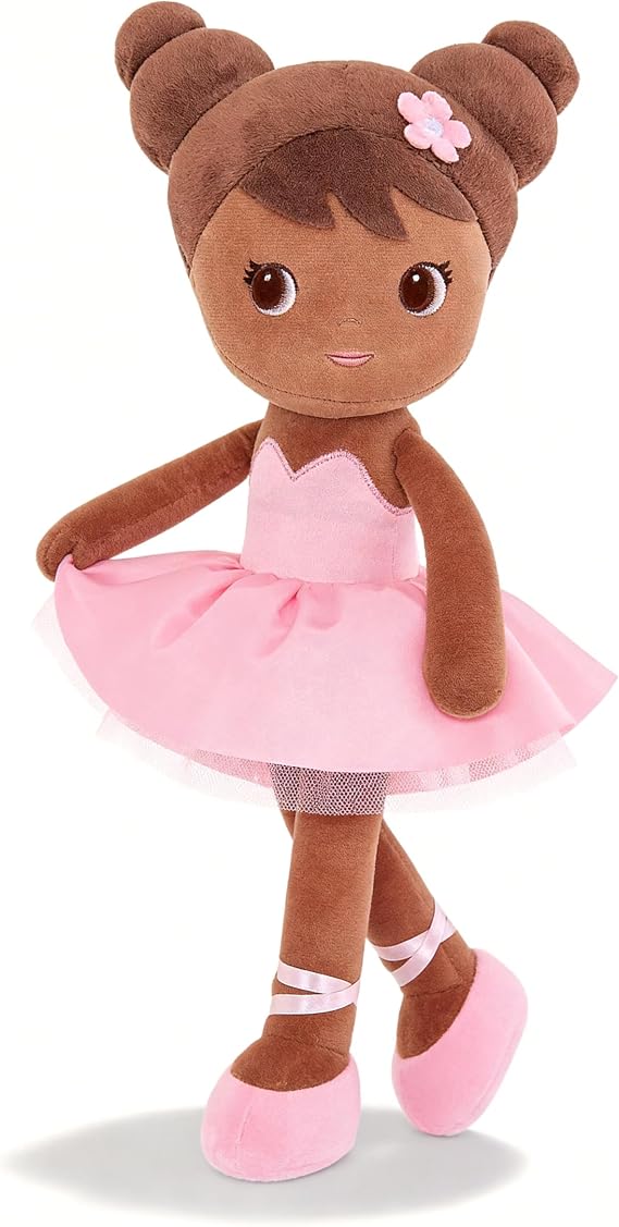 Lazada African American Baby Dolls Gifts Soft Plush Girl Toys Brown Skin 16"