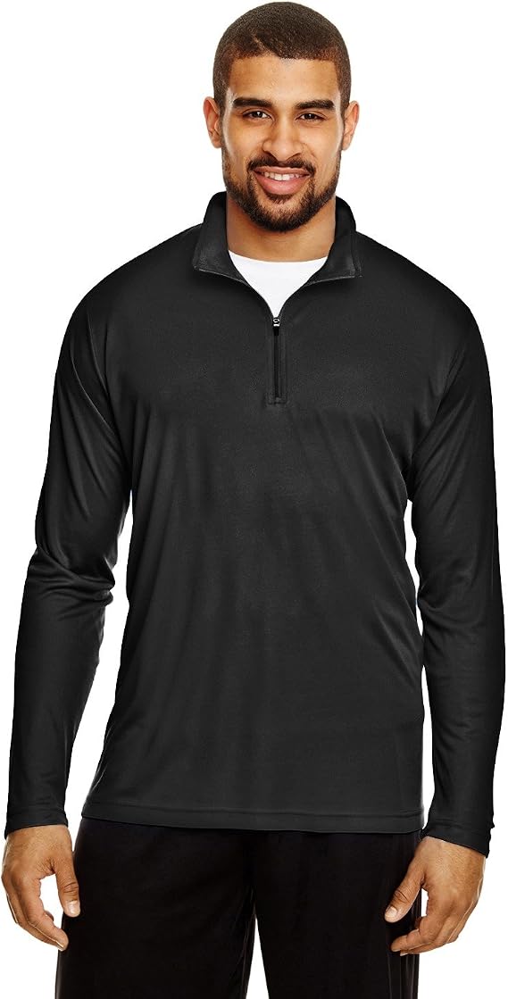Team 365 Men's Zone Performance Quarter-Zip 2XL BLACK