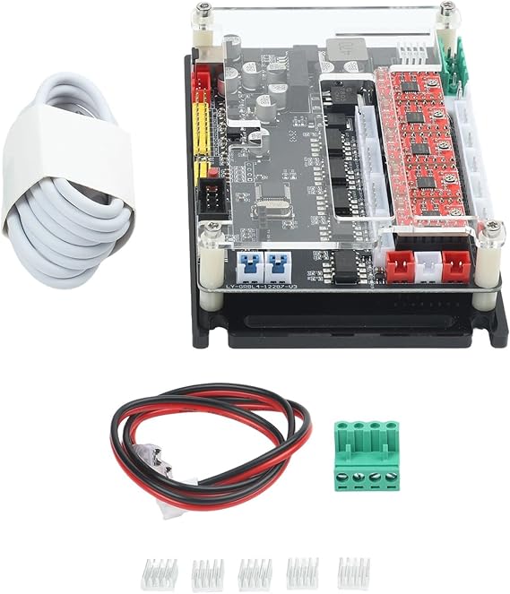 4-Axis Stepper Motor Driver, 32-Bit ARM Controller for GRBL CNC Router Engraver, High 40000mm/min, Optical Isolation, Industrial Automation