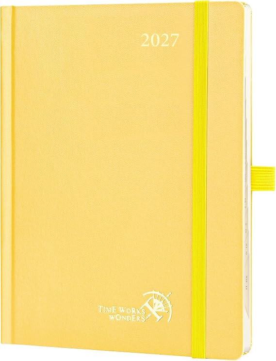 POPRUN Calendar 2027 Weekly Planner Approx. A5 (21.8 x 16.4 cm) Hardcover