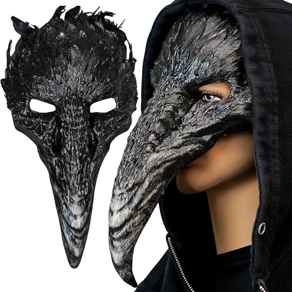 Bird Skull Masquerade Crow Falcon Eagle Animal Halloween Costume Cosplay Plague Doctor Long Nose Bird Party Mask