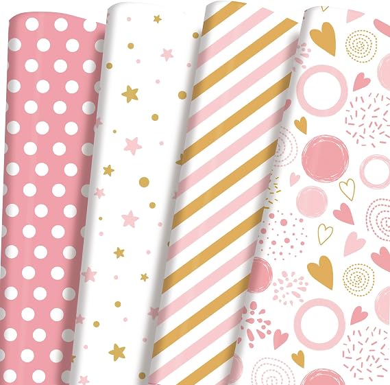 PlandRichW Pink Wrapping Paper