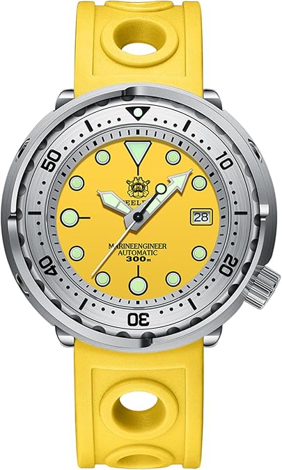SteeldiveAU Steeldive SD1986, TUNA, NH35, Steel Bezel, Sapphire, Lume, Yellow, Rubber, BNIB