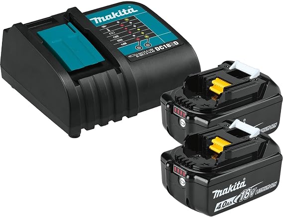 Makita BL1840BSC2 18V LXT Lithium-Ion Battery and Charger Starter Pack (4.0Ah)