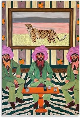 Ben Crase Prints 42,man in Pink Hat by Ben Crase Home Decor Poster Wall Art Hanging Picture Print Bedroom Decorative Painting Posters Room Aesthetic 24x36inch60x90cm