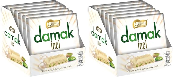 Nestlé Damak İnci Antep Fıstıklı Beyaz Kare Çikolata 60 g x 6 Adet (2 paketi)