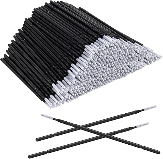 400PCS Disposable Micro Applicator Brushes with Longer Tips | Disposable microfiber brushes for eyelash extensions & makeup, flexible tips, eye extension, hygienic non-linting tool
