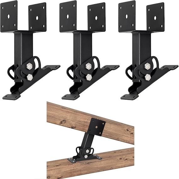 3-Pack Adjustable Roof Riser Brackets Kit Heavy Duty Beam Mount