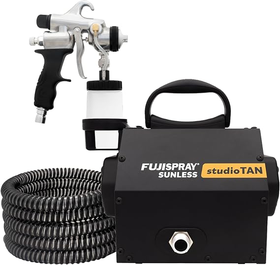 Fuji Spray Sunless 2100 studioTAN HVLP Spray Tan System with TAN7350 Bottom Feed Applicator | TAN7350 bottom-feed applicator, quieter operation, portable turbine