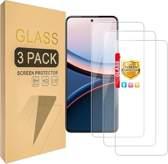 (3 Pack) Compatible with Tecno Pova 7 Pro 5G Screen Protector Tempered Glass，Case Friendly [Anti Scratch][Hardness 9H ][High definition]