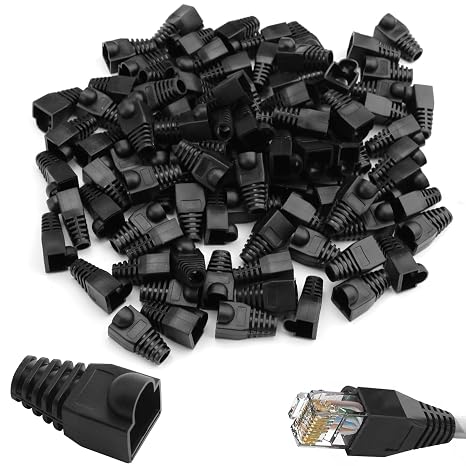 RJ45 Cable Plug Protectors,100 Pcs Ethernet Cable Connector Boots Cover
