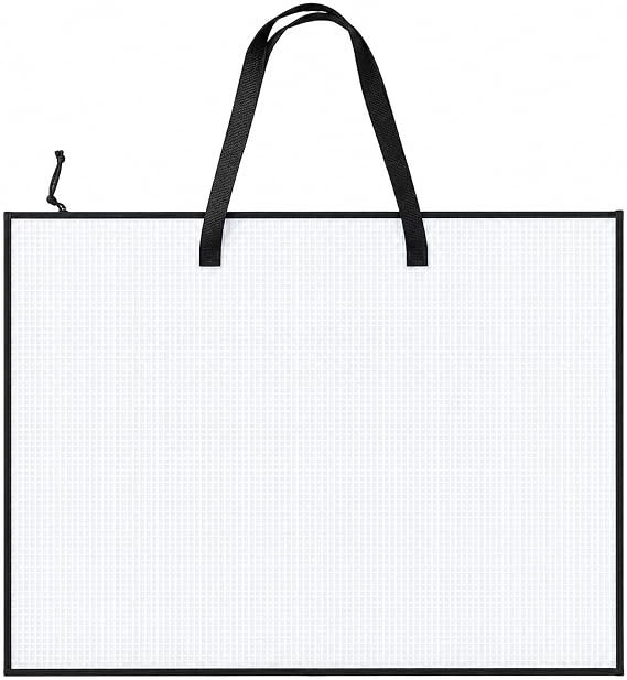 Transparent A1 Portfolio Case with Handle, Large Art Folder for Artwork, Posters & Documents, Clear A1 Art Folder Storage Bag, Portable Portfolio for Artists and Students