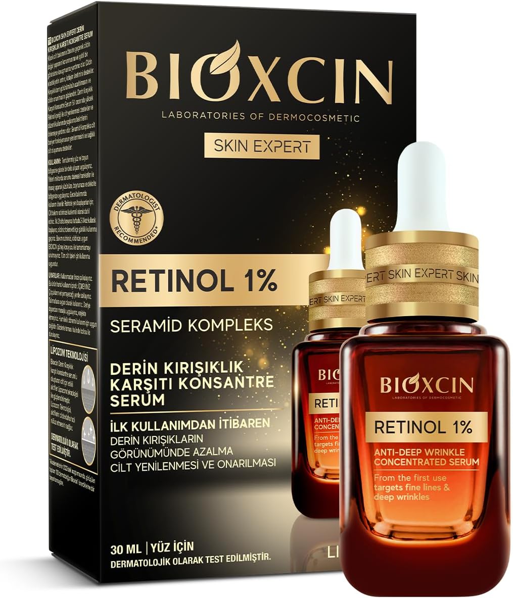 Bioxcin Skin Expert Retinol Serum –%1 Retinol, Ceramide Complex, Liposome Technology, Deep Anti-Wrinkle Concentrated Serum, 30 ml