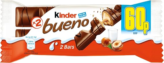 Kinder Bueno Chocolate Milk Chocolate and Hazelnuts, 1.290 kg