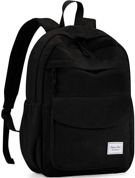 Corduroy Women Backpack, Cute Aesthetic Plush Bookbag Casual Rucksack Daypack for School Teen Girls Boys