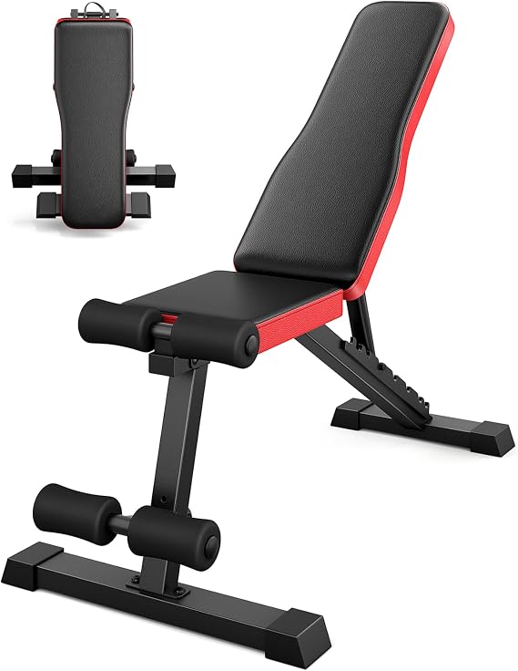 Weight Bench | 300KG Full Body Workout | Adjustable Foldable Flat/Incline/Decline Bench Press for Home Gym