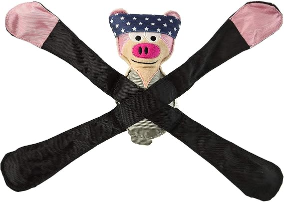 Doggles TYPEPI02 Pentapulls Pink Pig Dog Toy, 11"