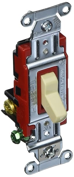 Hubbell 1223I Switch, Hubbell-Pro, 3-way, 20A, 120/277V, Ivory