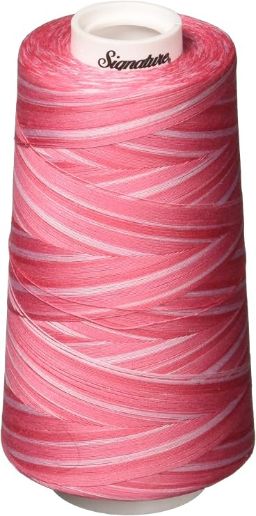 Signature 3 Ply Cotton Quilting Thread, 40wt/3000 yd, Variegated Pinky Pinks