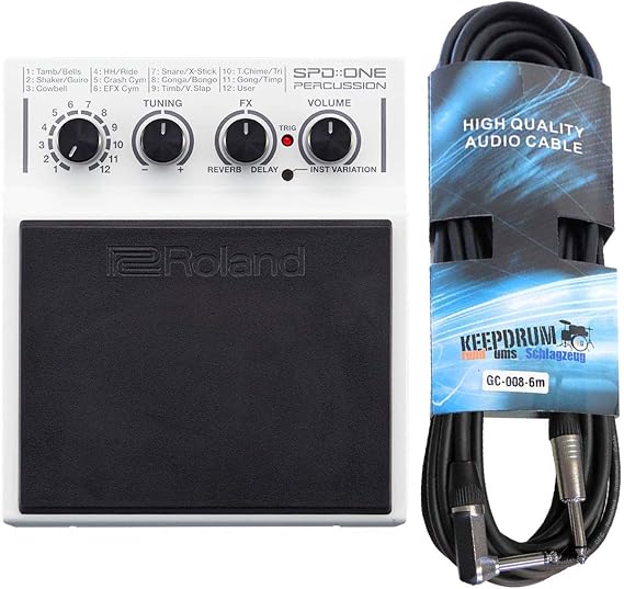 Roland SPD One Percussion Pad + Keepdrum Jack Cable 6 m