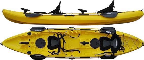 Cambridge Kayak Sunfish Double Sit On Top 2 + 1 Fishing Leisure Kayak 11 Colour Options