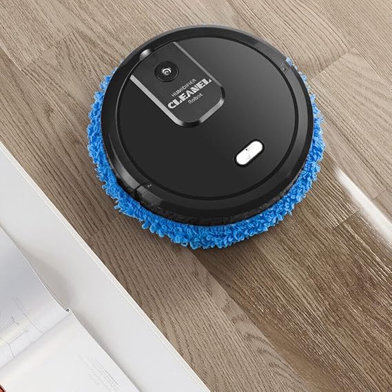 PanDair Robot Vacuum Cleaner,Intelligent Sweeping Robot Vacuum Cleaner USB Rechargeable Dry and Wet Fully Automatic Mopping Machine for Pet Hair and Mop Cleaner, Hard Floor & Carpet (Black)