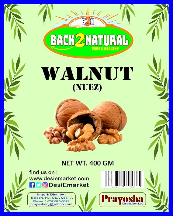 Back2Natural Organic Raw Walnuts - 400gm