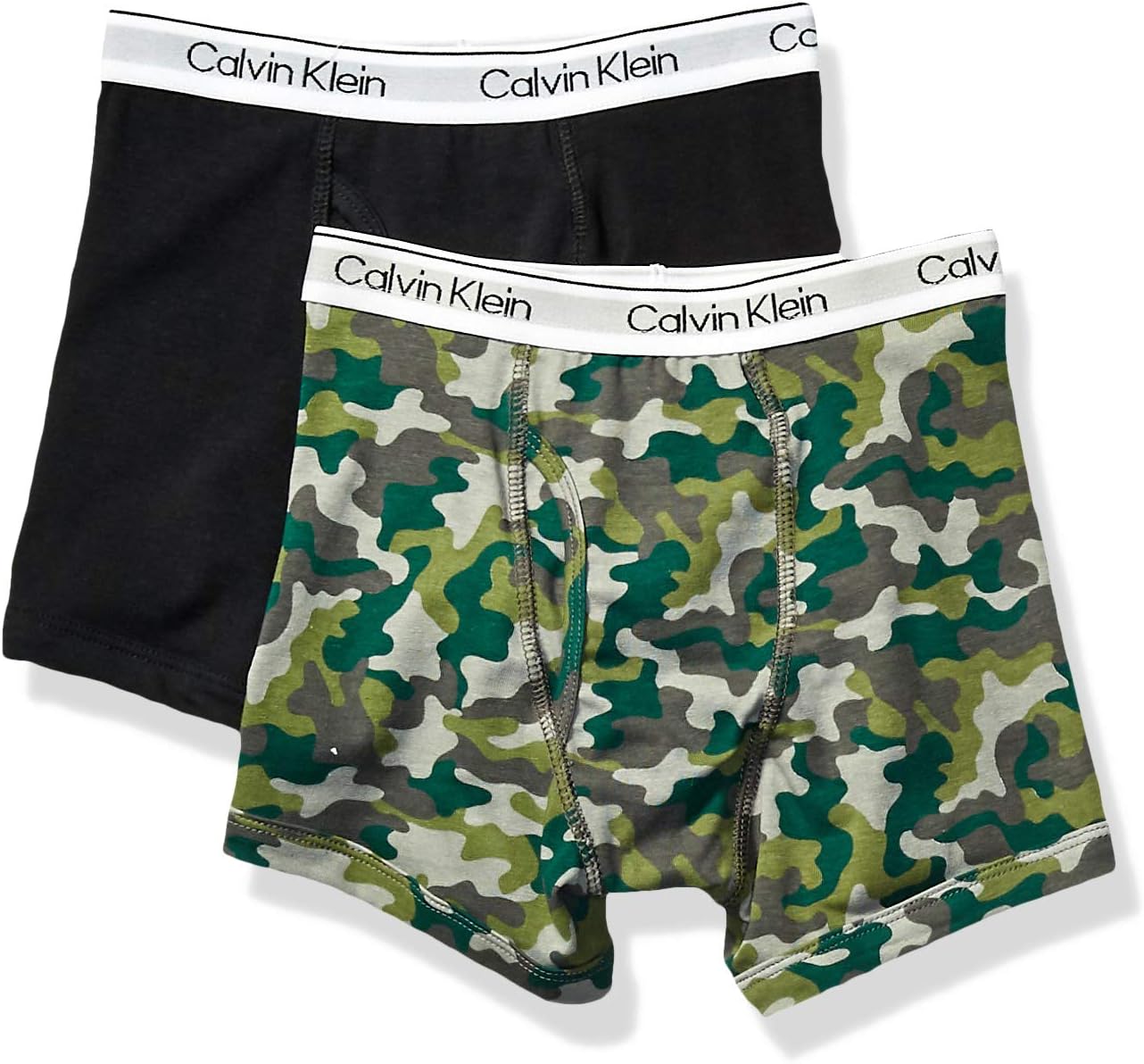 Calvin Klein Boys' Little Modern Cotton Boxer Brief Underwear Multipack