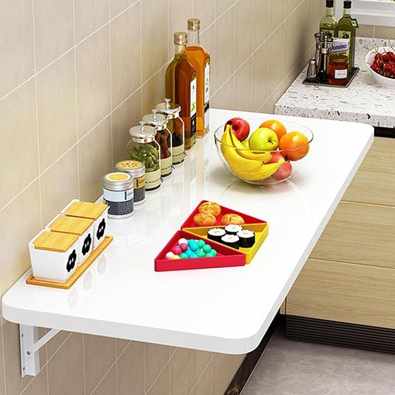 Fold Down Table - Wall Mounted Folding Table for Small Spaces