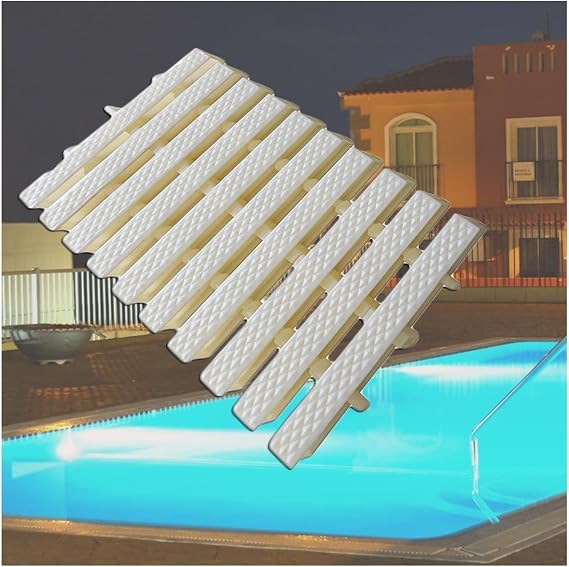 ABS Swimming Pool Drainage Overflow Grating, Spliced Drainage Grating Floor Drain Cover, Gutter Overflow Grating Main Drainage Suction Cover, Suitable For Indoor And Outdoor Water Drainage ( Color : W