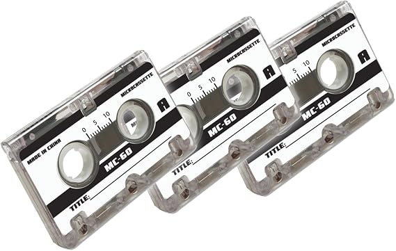 Axis 58020 60-Minute Micro Cassette Tapes, 3 Pack