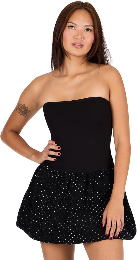 Forever 21 Women's Tube Bubble Hem Dress
