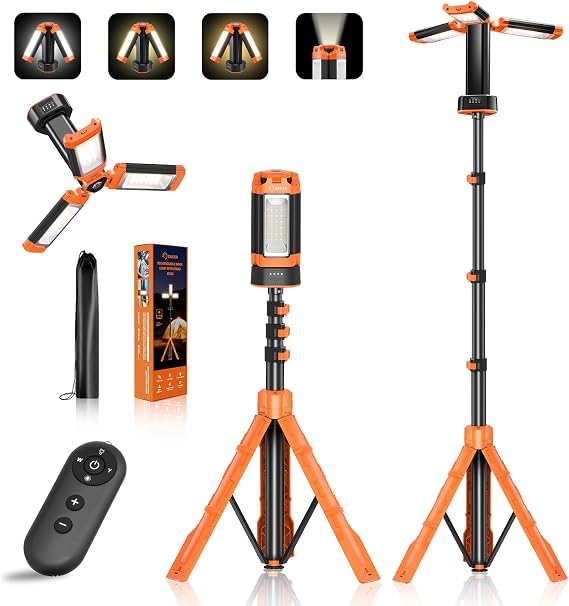 Saker Portable Camping Light with Stand Work Light 20000mAh with Remote