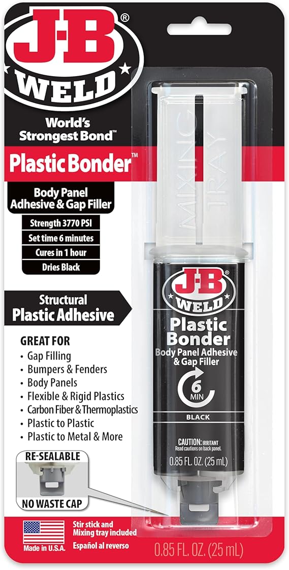 Simply 50139 J-B Weld PlasticBonder- Black,25 ml