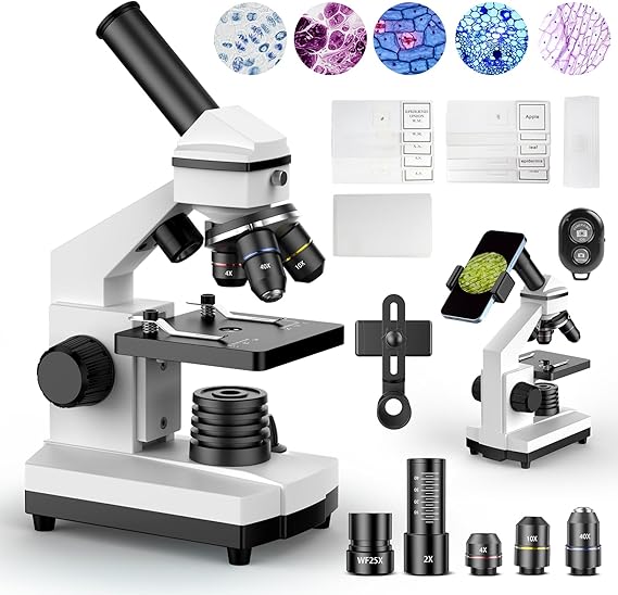 PalliPartners Compound Microscope for Adults & Students, White