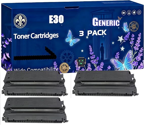 E30 Toner Cartridges Compatible for Canon FC 280 FC 280 Series FC 288 FC 290 FC 290 Series FC 298 FC 300 FC 310 Printers, Black High Yield 4000 Pages Printer Accessories (3 Pack Black)