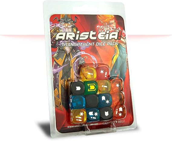Aristeia: Transparent Dice Pack 14 Six Sided Dice D6