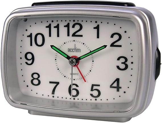 Acctim 13882 Titan 2 Silver Alarm Clock, One Size
