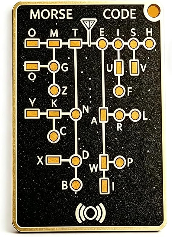 Morse Code Trainer Card, Interactive LED and Audio Telegraph Practice Tool with Real-Time Feedback, Record and Playback Function, Portable PCB Learning Kit for Adults