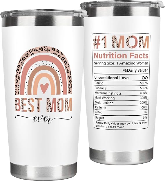 Mocosweeties Gifts for Mom from Daughter Son - Birthday, Valentines, Mothers Day Mom Gifts for Wife, Her - Mother's Day Ideas for Mama, Mother - Gift for New Moms, Mothers - 20 Oz Tumbler