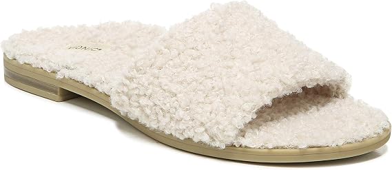 Vionic Demi Women's Heeled Slide Sandal Natural Curly Shear - 7.5 Medium