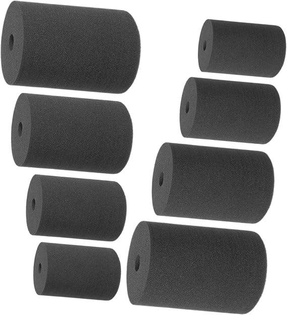 Inserted Sponge Cup Turner Accessories 8Pcs Cylinder Black