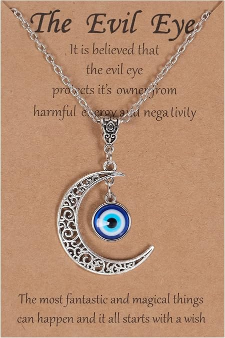 VIBILIA Evil Eye Necklace Lucky Necklaces Jewelry Gifts for Men Women