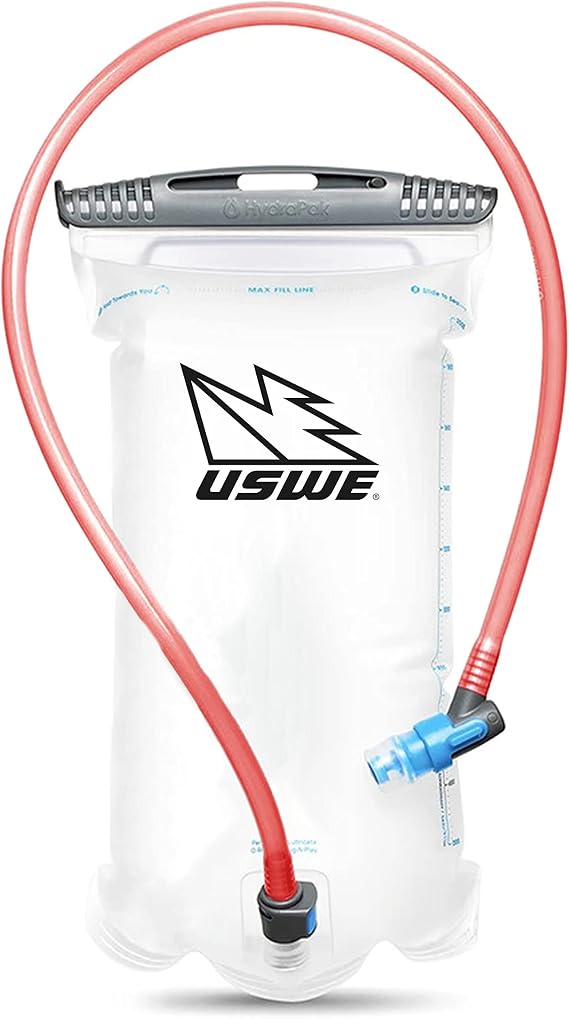 USWE Elite 1.0L Hydration Bladder, Water Reservoir with Plug-n-Play Quick Disconnect & Wide Mouth Open, Reversible Leak Proof BPA Free Bladder for Backpacks & Hydration Packs