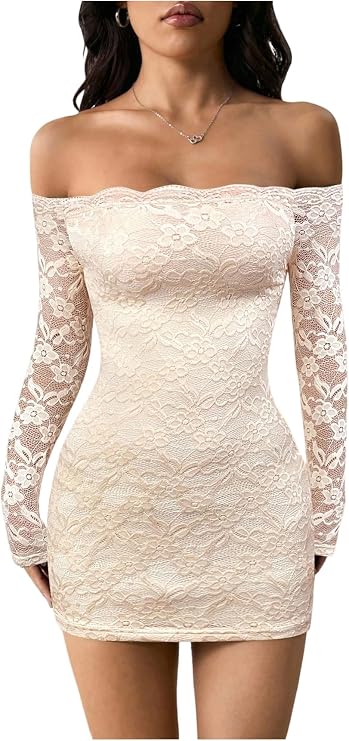 GORGLITTER Women's Lace Mini Y2K Club Birthday Sexy Party Going Out Dresses