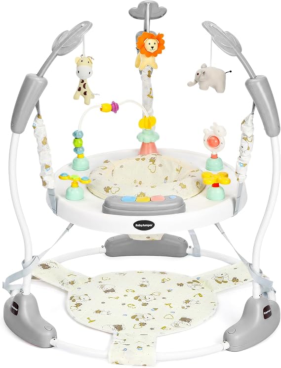 Kinder King Baby Activity Center, Music & Lights, Adjustable Heights, Grey